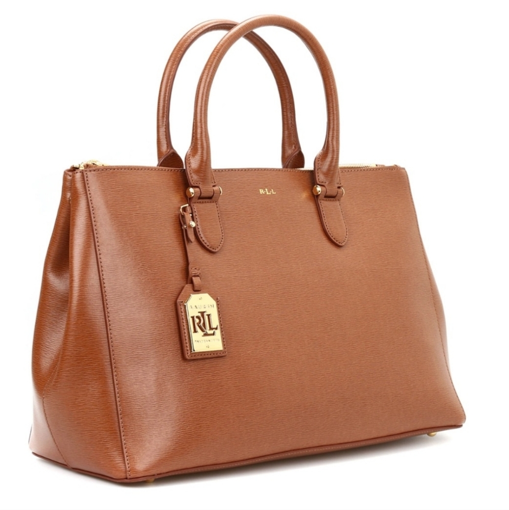 Ralph Lauren Tan Leather Satchel